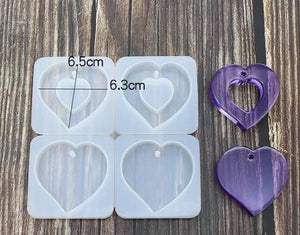 Silicone resin mould, Heart