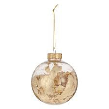 6cm Empty Christmas Bauble  gold cap