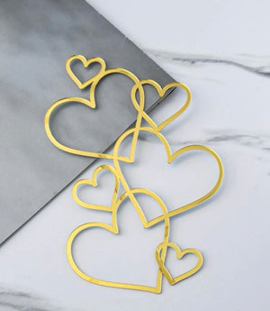 F Line Art Abstract Acrylic Cake Topper