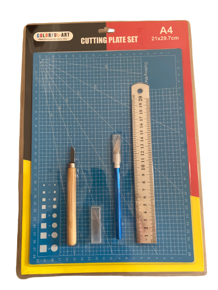 Craft Cutting Mat A4 with Ruler and Knife