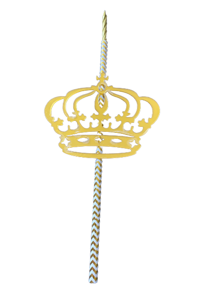 Nr345 Acrylic Cake Topper Birthday Candle Crown