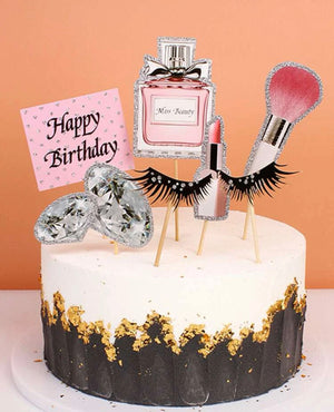 Cardboard Cake Topper Girly Perfume