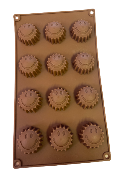 Silicone mould, Soap chocolate Fondant, Emoji, 4.3cm, Depht 2.3cm