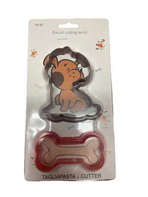 CK-62 Plastic  Cookie Cutter Dog and Bone