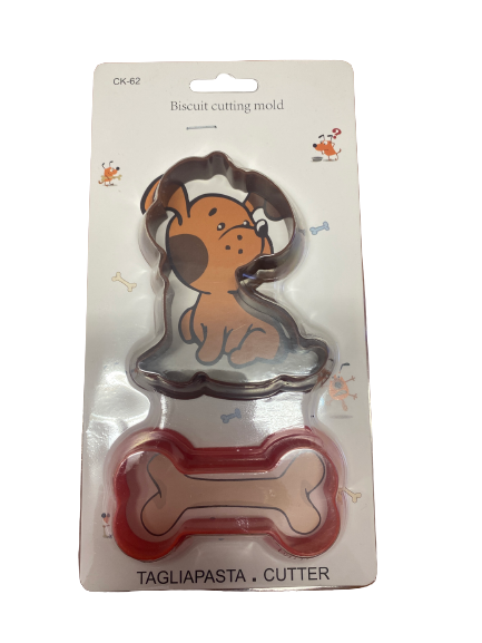 CK-62 Plastic  Cookie Cutter Dog and Bone