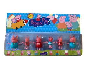 Peppa pig plastic cake topper figurines