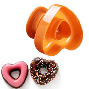 Plastic heart donut cutter