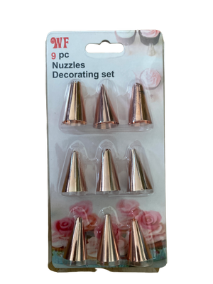 Decorating Nozzles Rose Gold 9pcs