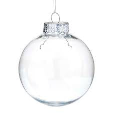 6cm Empty Christmas Bauble Silver Cap