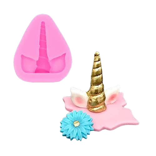 Unicorn horn and ears cupcake mould, 3.5x4cm