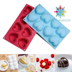 Heart Silicone mould tray, mousse pudding, 7x7cm