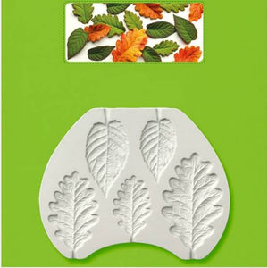 Oak leaves silicone mould