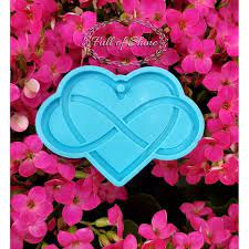 Silicone Mould Resin Heart with Infinity