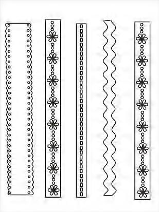 J42 Hard Plastic Chocolate Mould Borders / Daisy Border 18x1.5x0.1cm