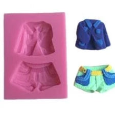Silicone jacket and pants fondant mold size of mould 7x5cm