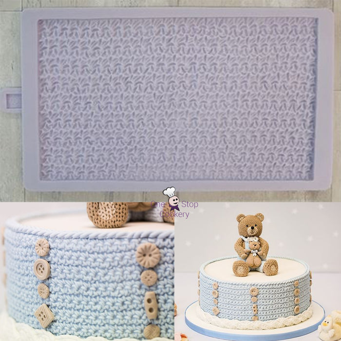 Knitted Crochet Border silicone mould B