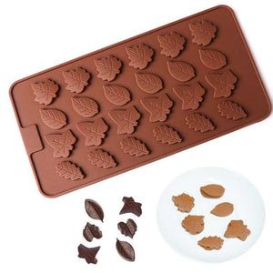 Nr41, Silicone mould chocolate truffle, Leaves
