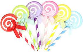 Blue Lollipop Cardboard Cake Topper