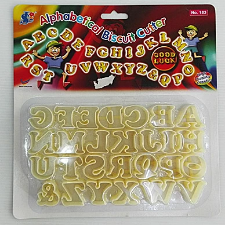 Malaysian alphabet cutters, +-3x2.5cm