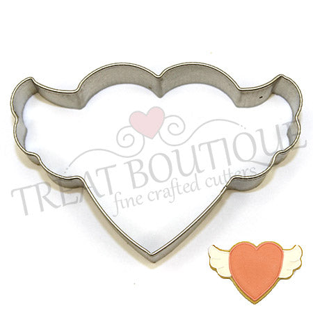 Treat Boutique Metal Cookie Cutter Heart with Wings