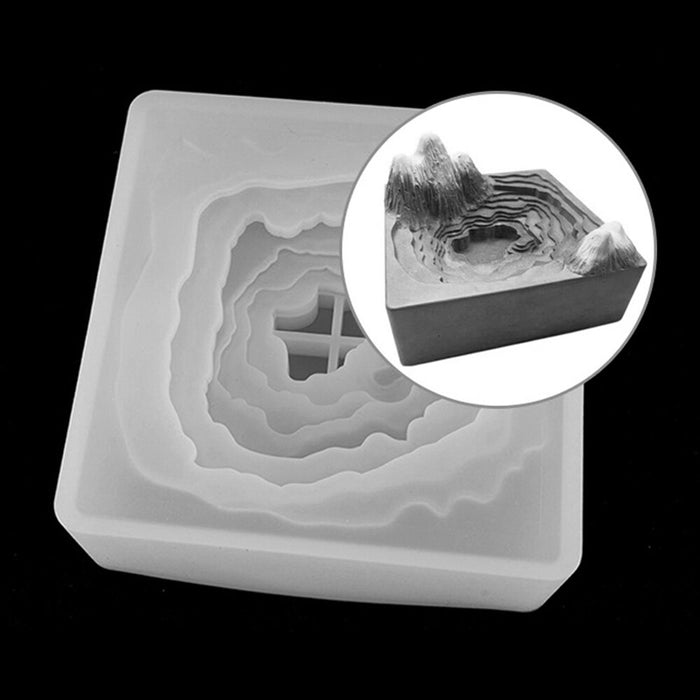 Formation Mountain Resin Silicone Mould 12x12x4.2cm