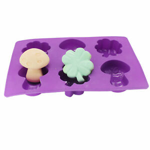 Silicone Mould Soap Clover and Mushroom