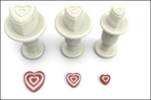 Tiny Fondant Plunger Cutter Nested Hearts