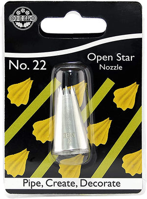 PME open Star nozzle, No.22