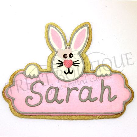 Treat Boutiqe Metal Cookie Cutter Treat Bunny Plaque