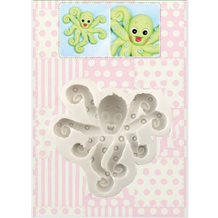 Octopus silicone mould, 6.5x5.5cm