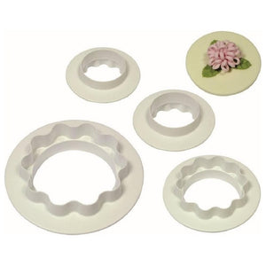 Round / wavy Edge Double Sided Cutter Set, 4 piece