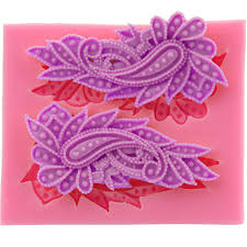 Peacock Feather embellishment silicone mould, 8x4cm