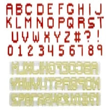 Pixel alphabet tappit multi plastic cutter