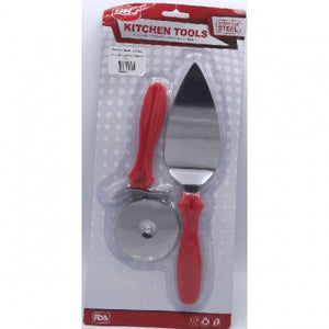 Pizza cutter and cake lifter set