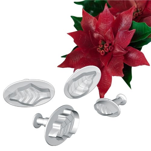 Poinsettia Flower Plunger cutter set