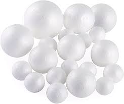 +-20pc Polystyrene Faux Balls White