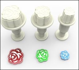 Tiny Fondant Plunger Cutter Rose