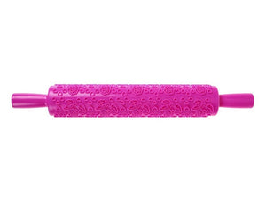 Rose embossed Fondant rolling pin, 25cm without handles