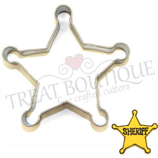 Treat Boutique Metal cookie cutter Sheriff badge