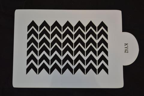 Cake Decorating Stencil Chevron CH42