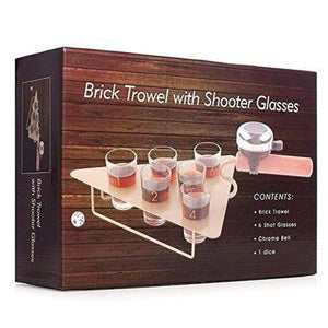 Brick trowel with shooter glasses