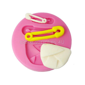 Silicone Fondant Mould Baby Nappy And Pin Size Of Mould 7cm