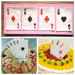 Silicone poker playing cards mold
