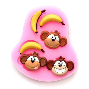 Monkey and banana silicone mould