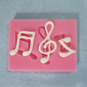 Silicone fondant mould music notes, size of moulds 6x4cm