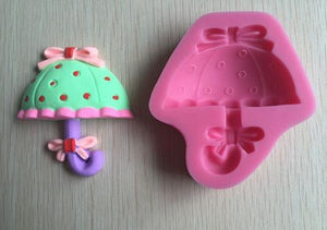Silicone fondant mould umbrella, size of moulds 7x6