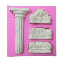 Silicone fondant mould Pillars, size of moulds 9.5x10cm