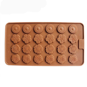 Nr33, Silicone mould chocolate truffle, Flower