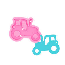 Silicone Mould Resin Tractor Keyring