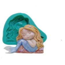 Cute mermaid silicone mould, 8x6cm B